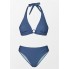 Купальник роздільний Cupshe Mid Waist O-Ring Ruched  М Синій (9810)