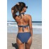 Купальник роздільний Cupshe Mid Waist O-Ring Ruched  М Синій (9810)
