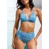  Роздільний купальник CUPSHE Floral Scalloped Bralette М Блакитнний (9915)