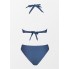Купальник роздільний Cupshe Mid Waist O-Ring Ruched  М Синій (9810)