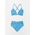  Роздільний купальник CUPSHE Floral Scalloped Bralette М Блакитнний (9915)
