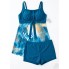 Купальник-сукня Hanna Nikole Tankini Swim Dress Plus Size 54 Морської хвилі (9770)