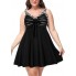 Роздільний Купальник-сукня Hanna Nikole Tankini Set Bathing Dress 54 Чорний (9772)