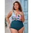 Суцільний купальник Cupshe Geformter Plus Size 2XL Синій (9786)