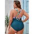 Суцільний купальник Cupshe Geformter Plus Size 2XL Синій (9786)