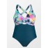 Суцільний купальник Cupshe Geformter Plus Size 2XL Синій (9786)