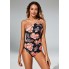 Суцільний купальник FS Swimsuit Women One Shoulder Tummy Covering Swimwear L Комбінований (9790)