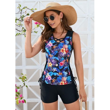 Женский купальник FS Tropical Print Crisscross L Черный (9826) Женский купальник FS Tropical Print Crisscross L Черный (9826)