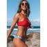  Жіночий купальник Cupshe Women's Bikini Swimsuit М Червоний (9804)