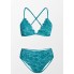  Роздільний купальник CUPSHE Floral Scalloped Bralette XL Зелений (9808)