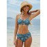 Купальник роздільний Cupshe Elegant Paisley Cutout Bralette М Морської хвилі (9809)