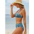 Купальник роздільний Cupshe Elegant Paisley Cutout Bralette М Морської хвилі (9809)