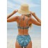 Купальник роздільний Cupshe Elegant Paisley Cutout Bralette М Морської хвилі (9809)