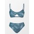 Купальник роздільний Cupshe Elegant Paisley Cutout Bralette М Морської хвилі (9809)