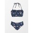 Купальник роздільний Cupshe Bandeau Top Back Tie Swimming М Синій (9811)