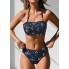 Купальник роздільний Cupshe Bandeau Top Back Tie Swimming М Синій (9811)