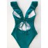  Жіночий суцільний купальник Cupshe Bikini L Морської хвилі (10028)