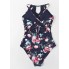  Жіночий суцільний купальник Cupshe Bikini Set Felnart S Темно-синій (9815)