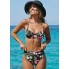Купальник роздільний Cupshe Funky Flowers Tie Front Underwire Top & Cheeky Bikini Set S Оливковий (9818)