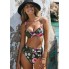 Купальник роздільний Cupshe Funky Flowers Tie Front Underwire Top & Cheeky Bikini Set S Оливковий (9818)