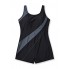 Спортивний суцільний купальник-комбінезон FS Boyleg Swimsuits Athletic XXL Чорний (9821)