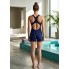  Жіночий спортивний купальник-комбінезон FS Swimsuit Boyleg Athletic XL Темно-синій (9822)