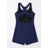  Жіночий спортивний купальник-комбінезон FS Swimsuit Boyleg Athletic XL Темно-синій (9822)