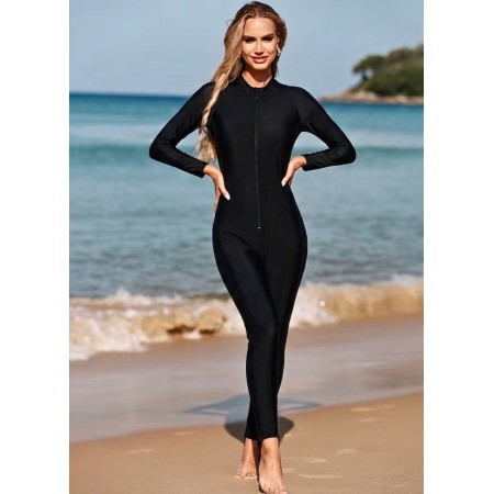 Спортивный слитный гидрокостюм-купальник FS SBART-UPF 50 + Lycra Diving Wetsuit S Черный (9829)