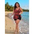  Жіночий купальник FS Adigaber tankini swimsuit Plus Size 3XL Floral Print Червоний (9910)