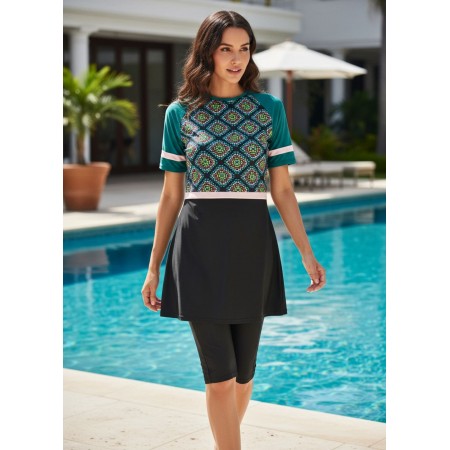 Женский купальник FS Modesty Swimming Costume Surfing XL Зеленый (9928) Женский купальник FS Modesty Swimming Costume Surfing XL Зеленый (9928)
