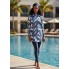 Жіночий мусульманский купальник-буркіні FS Modest Burkini Muslim Swimsuit М Синій (9929)