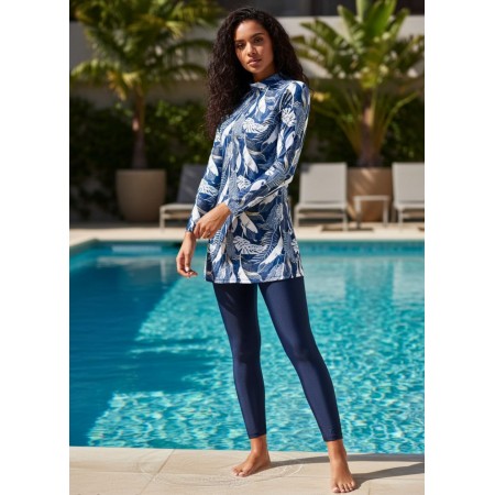 Женский мусульманский купальник-буркини FS Modest Burkini Muslim Swimsuit М Синий (9929)