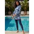 Жіночий мусульманский купальник-буркіні FS Modest Burkini Muslim Swimsuit М Синій (9929)