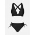Роздільний купальник Cupshe Bikini Set Neck Triangle Top М Чорний (9935)