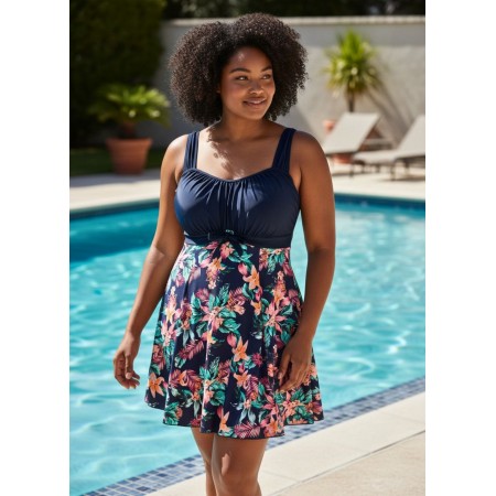 Слитный купальник - платье FS Tankini Swimwear with Shorts 9XL Черный (9942) Слитный купальник - платье FS Tankini Swimwear with Shorts 9XL Черный (9942)