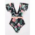 Cуцільний купальник Cupshe MAGNOLIA XL Чорний (9957)