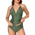  Закритий роздільний купальник FS Tankini М Топ+плавки Оливковий (9965)