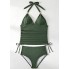  Закритий роздільний купальник FS Tankini М Топ+плавки Оливковий (9965)