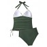  Закритий роздільний купальник FS Tankini М Топ+плавки Оливковий (9965)