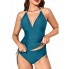  Закритий роздільний купальник FS Tankini L Топ+плавки Морської хвилі (9966)