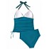  Закритий роздільний купальник FS Tankini L Топ+плавки Морської хвилі (9966)