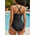  Жіночий купальник FS Tankini Swimsuit Sets S Чорний (9293)