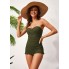 Суцільний купальник FS Vintage One Piece Strapless Swimdress 4XL (UA 54) Оливковий (9975)