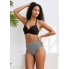 Жіночий купальник FS Rayson Bikini Set L Чорно-білий (9976)