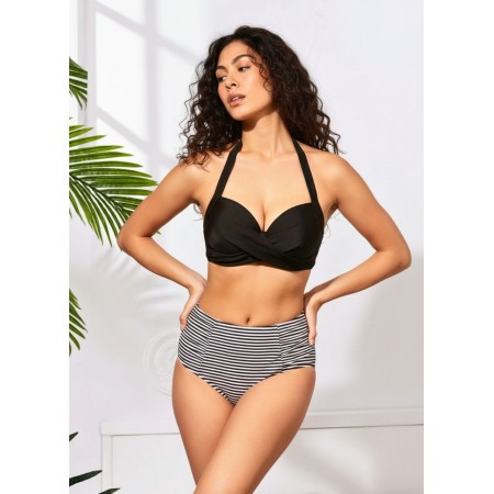 Жіночий купальник FS Rayson Bikini Set L Чорно-білий (9976)