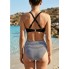 Жіночий купальник FS Rayson Bikini Set L Чорно-білий (9976)