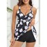  Жіночий купальник-сукня FS Tankini Swimsuit Plus Size L Комбінований (9978)