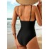 Суцільний купальник FS Swimsuits Ruffle Scoop Neck Swimming L Чорний (10031)