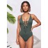 Суцільний купальник Cupshe Swimwear Solid Textured М Хакі (9988)