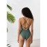 Суцільний купальник Cupshe Swimwear Solid Textured М Хакі (9988)